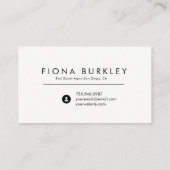 最小主義の水彩画のブラシの打撃の名刺 名刺 (裏面)