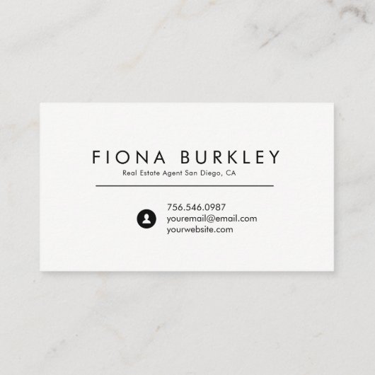 最小主義の水彩画のブラシの打撃の名刺 名刺 (裏面)