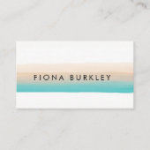 最小主義の水彩画のブラシの打撃の名刺 名刺 (正面)
