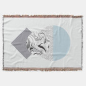 最小主義の波及び点のデザイン スローブランケット (正面)