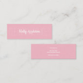 最小主義の淡いピンクの主婦のクリーニングサービス スキニー名刺 (正面/裏面)