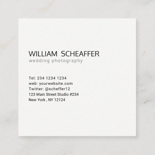 最小主義の点々のあるなパターンモダンでシンプルなモノグラム スクエア名刺 (裏面)