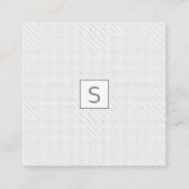 最小主義の点々のあるなパターンモダンでシンプルなモノグラム スクエア名刺 (正面)