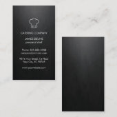 最小主義の白黒のシェフの帽子の個人的なシェフ 名刺 (正面/裏面)