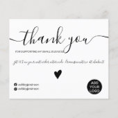 最小主義の白黒の注文感謝してい予算 (正面)