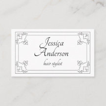 最小主義の白黒シンプルなヘアーサロンの上品