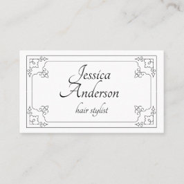最小主義の白黒シンプルなヘアーサロンの上品 名刺