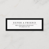 最小主義の社会的な媒体の豪華なBlack&Whiteの紹介 スキニー名刺 (正面)