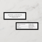 最小主義の社会的な媒体の豪華なBlack&Whiteの紹介 スキニー名刺 (正面/裏面)