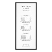 最小主義の社会的な媒体の贅沢Black&Whiteをきれいにして下さい ラックカード (正面)