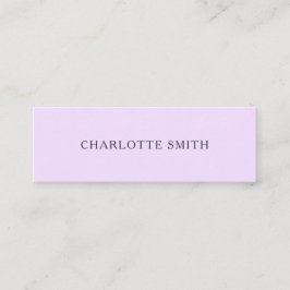 最小主義の粋でモダンなパステル調の名刺 スキニー名刺