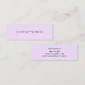 最小主義の粋でモダンなパステル調の名刺 スキニー名刺 (正面/裏面)