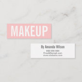 最小主義の粋なメーキャップアーティストの名刺 スキニー名刺 (正面/裏面)