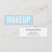最小主義の粋なメーキャップアーティストの名刺 スキニー名刺 (正面/裏面)