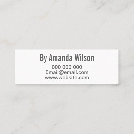 最小主義の粋なメーキャップアーティストの名刺 スキニー名刺 (裏面)