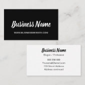 最小主義の粋な専門の名刺 名刺 (正面/裏面)