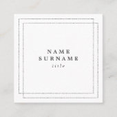 最小主義の粋な銀製の正方形の名刺 スクエア名刺 (正面)