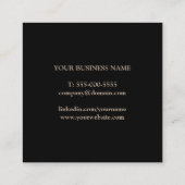 最小主義の素朴でシンプルでエレガントなクラフト紙 スクエア名刺 (裏面)