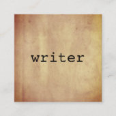 最小主義の素朴なペーパー作家の作家 スクエア名刺 (正面)