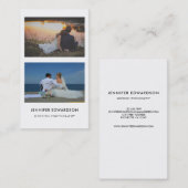 最小主義の結婚式のカメラマンのプロフェッショナル 名刺 (正面/裏面)