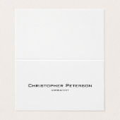 最小主義の織り目加工の反対の白黒のコンサルタント 名刺 (外部フラット)