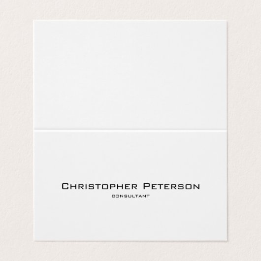最小主義の織り目加工の反対の白黒のコンサルタント 名刺 (外部フラット)