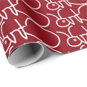 最小主義の蟻のタイポグラフィの包装紙 ラッピングペーパー (ロールコーナー)