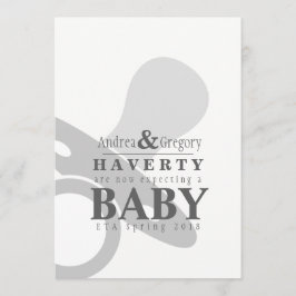 最小主義の調停者のシンプルな妊娠の発表 案内状