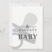 最小主義の調停者のシンプルな妊娠の発表 案内状 (正面)