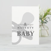 最小主義の調停者のシンプルな妊娠の発表 案内状 (スタンド正面)