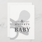 最小主義の調停者のシンプルな妊娠の発表 案内状 (正面/裏面)