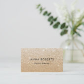 最小主義の豪華な金ゴールドのグリッターの名刺 名刺 (スタンド正面)