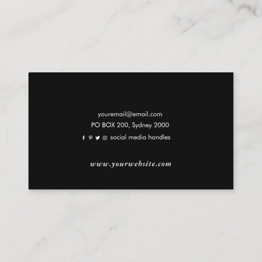 最小主義の豪華な金ゴールドのグリッターの名刺 名刺 (裏面)