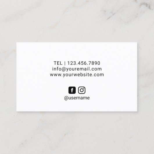 最小主義の赤い唇のメーキャップアーティスト 名刺 (裏面)