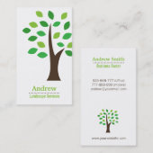 最小主義の造園は健康垂直を整備します 名刺 (正面/裏面)