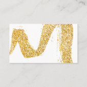 最小主義の金ゴールドのブラシのメーキャップアーティストの名刺 名刺 (裏面)