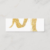 最小主義の金ゴールドのメーキャップアーティストの小型名刺 スキニー名刺 (裏面)