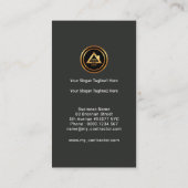 最小主義の金ゴールドの建築者のロゴの建築業者 名刺 (裏面)