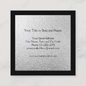 最小主義の銀ぱくの正方形の名刺 スクエア名刺 (裏面)