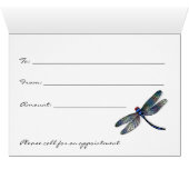 最小主義の青いトンボのギフト券 (内部横(下))