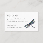 最小主義の青いトンボ 名刺 (裏面)