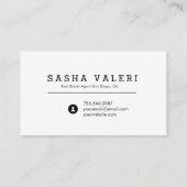 最小主義の青い水彩画の名刺 名刺 (裏面)