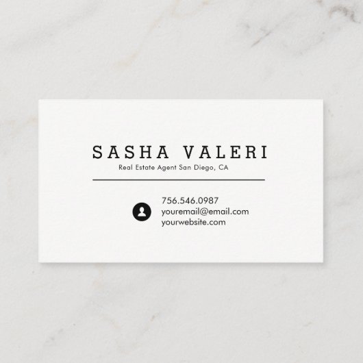 最小主義の青い水彩画の名刺 名刺 (裏面)