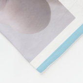 最小主義の青色児の最初年の写真 フリースブランケット (角)