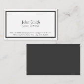 最小主義の黒いボーダーセメントの建築業者 名刺 (正面/裏面)