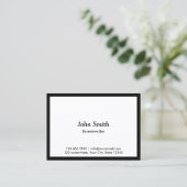 最小主義の黒いボーダー映画台本作家 名刺 (スタンド正面)