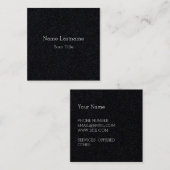 最小主義の黒い中心2の側面 スクエア名刺 (正面/裏面)