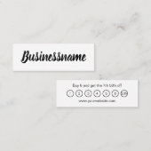 最小主義の黒く及び白く粋なロイヤリティカード スキニー名刺 (正面/裏面)