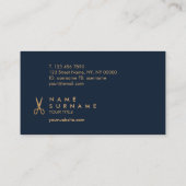 最小主義のGoldScissorsの美容師の名刺 名刺 (裏面)