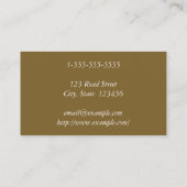 最小主義及びきれいなパラリーガルの名刺 名刺 (裏面)